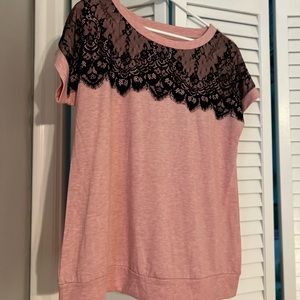 Lace and pink top
